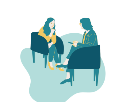 deux femmes qui échangent