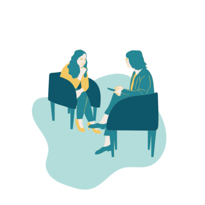 deux femmes qui échangent